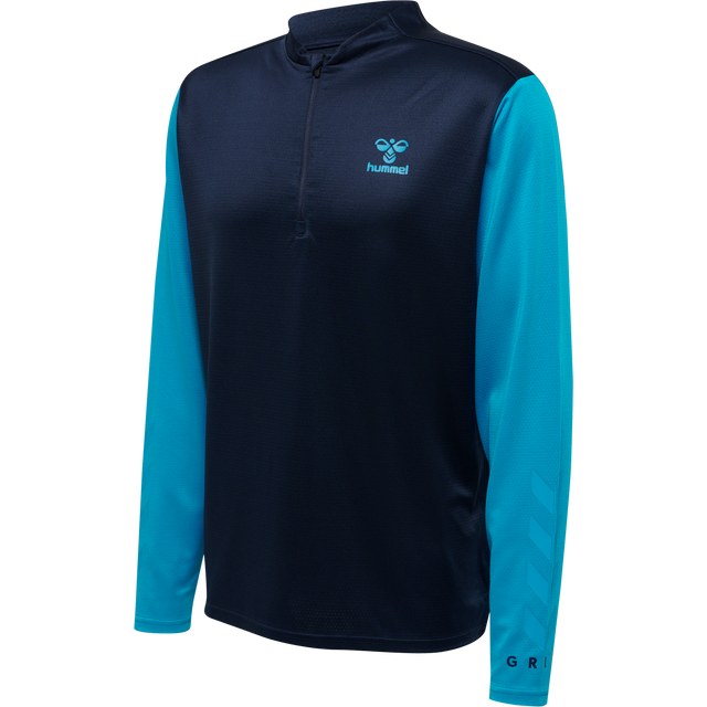 hummel Men's Ongrid 1/2 Zip Poly Sweatshirt-1