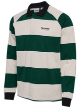 hummel Men's Loose Striped Long Sleeve Polo-1