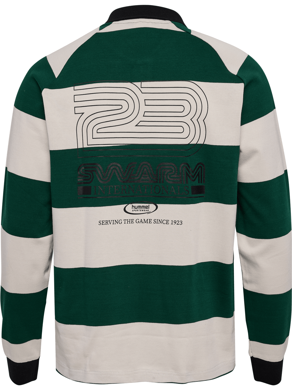 hummel Men's Loose Striped Long Sleeve Polo-2