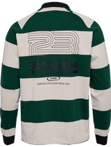 hummel Men's Loose Striped Long Sleeve Polo-2