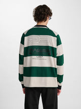 hummel Men's Loose Striped Long Sleeve Polo-6