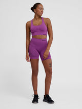 hummel Women's Mindful Training Shaping Seamless Mid Waist Shorts-6