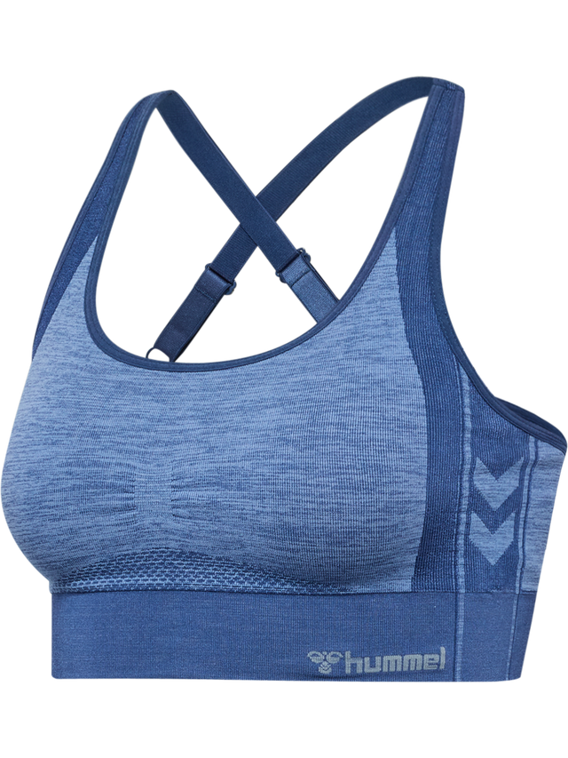 hummel Women's Mindful Training Shine Seamless Sports Bra-1