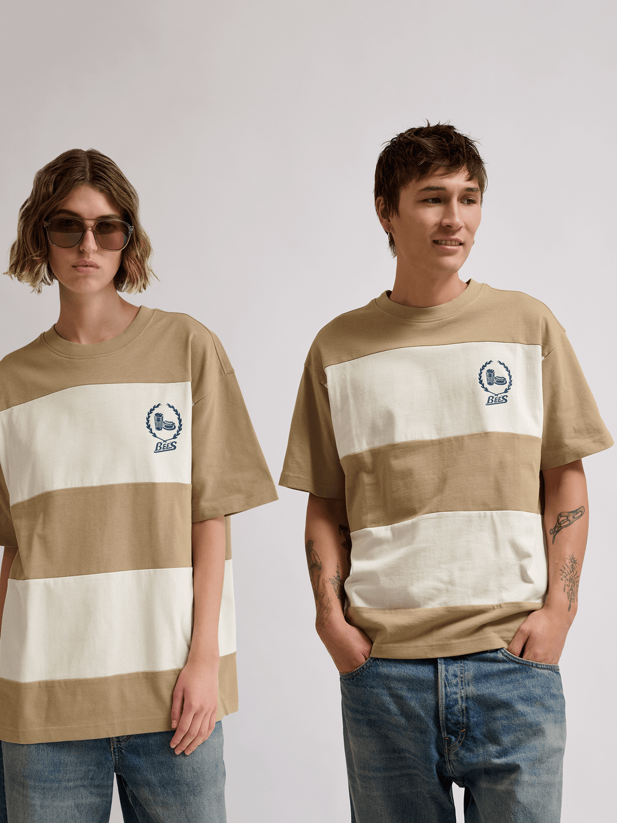 hummel Unisex Loose Short Sleeve T-Shirt Bees Stripe-6
