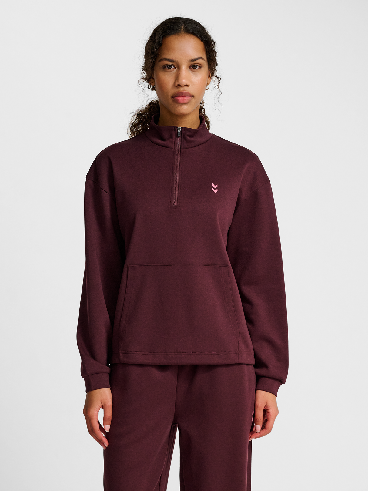 hummel Women's Yoga Soft Half Zip Jacket-6