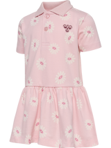 hummel Youth Mini Regular Flower Polo Dress Short Sleeve-1