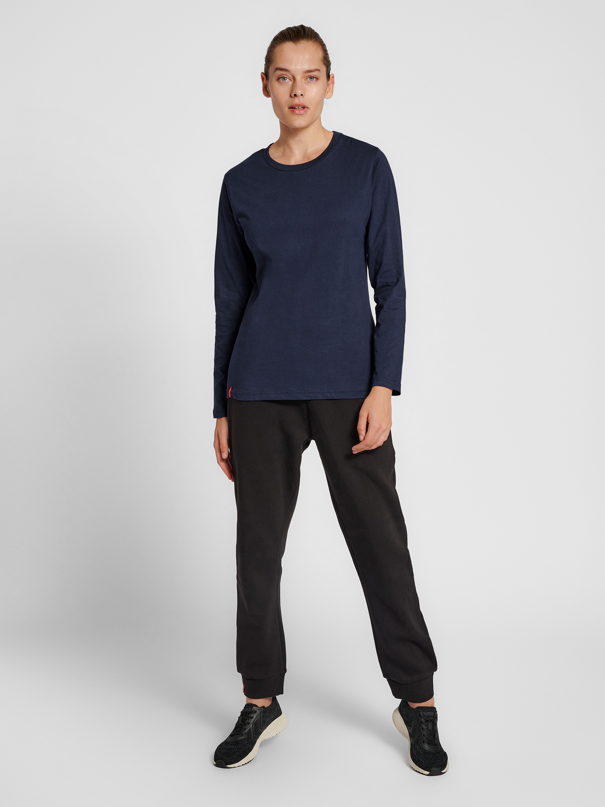 hummel Women's Red Basic Long Sleeve T-Shirt-4