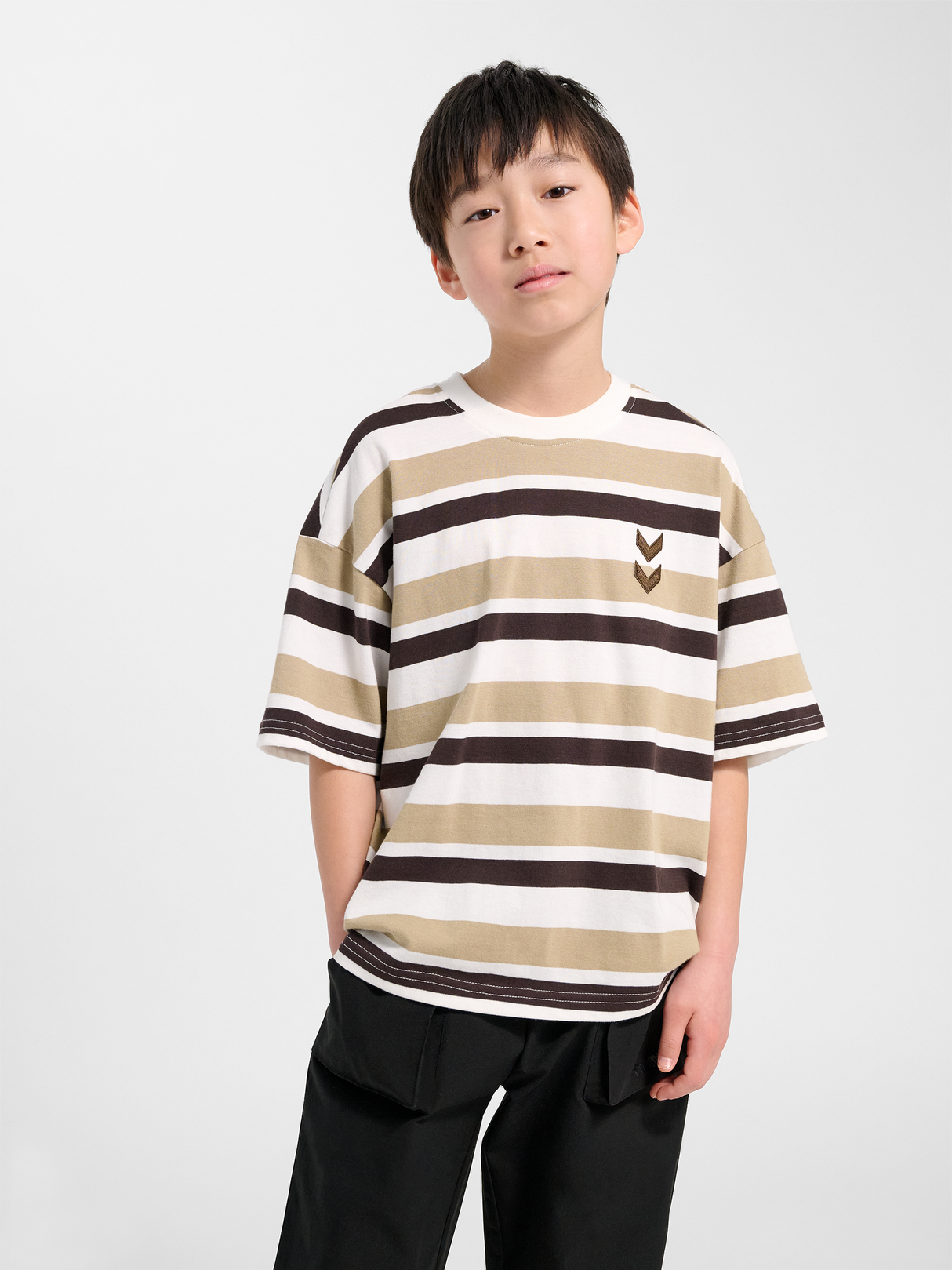 hummel Youth Silly Short Sleeve Boxy T-Shirt Stripe-5