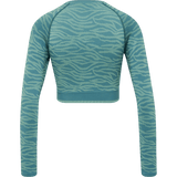 hummel Women's Mindful Training Saga Seamless Crop T-Shirt Long Sleeve-2