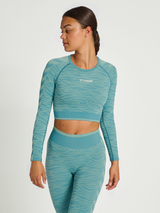 hummel Women's Mindful Training Saga Seamless Crop T-Shirt Long Sleeve-5