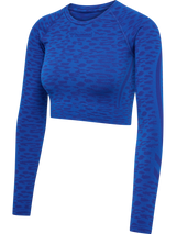 hummel Women's Mindful Training Leo Seamless Crop Long Sleeve T-Shirt-1