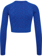 hummel Women's Mindful Training Leo Seamless Crop Long Sleeve T-Shirt-2