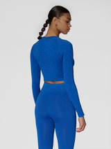 hummel Women's Mindful Training Leo Seamless Crop Long Sleeve T-Shirt-5
