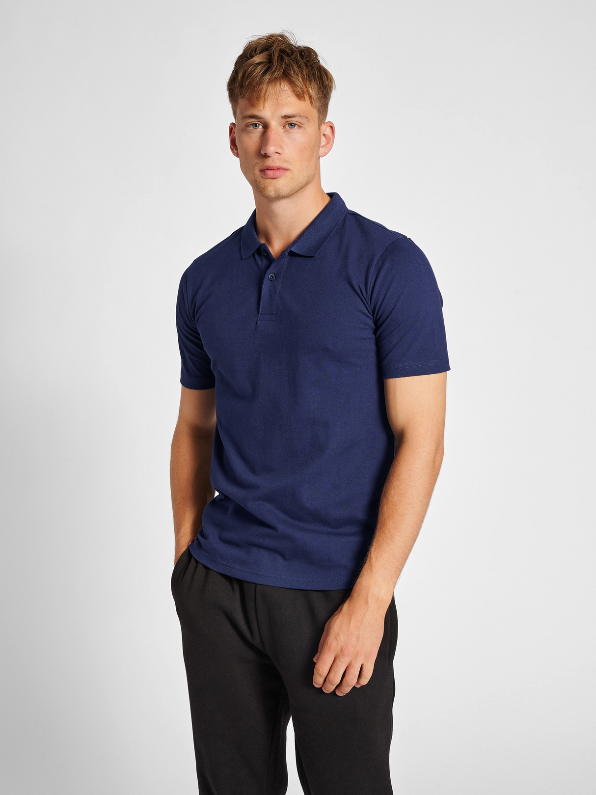 hummel Men's Red Stretch Polo-5