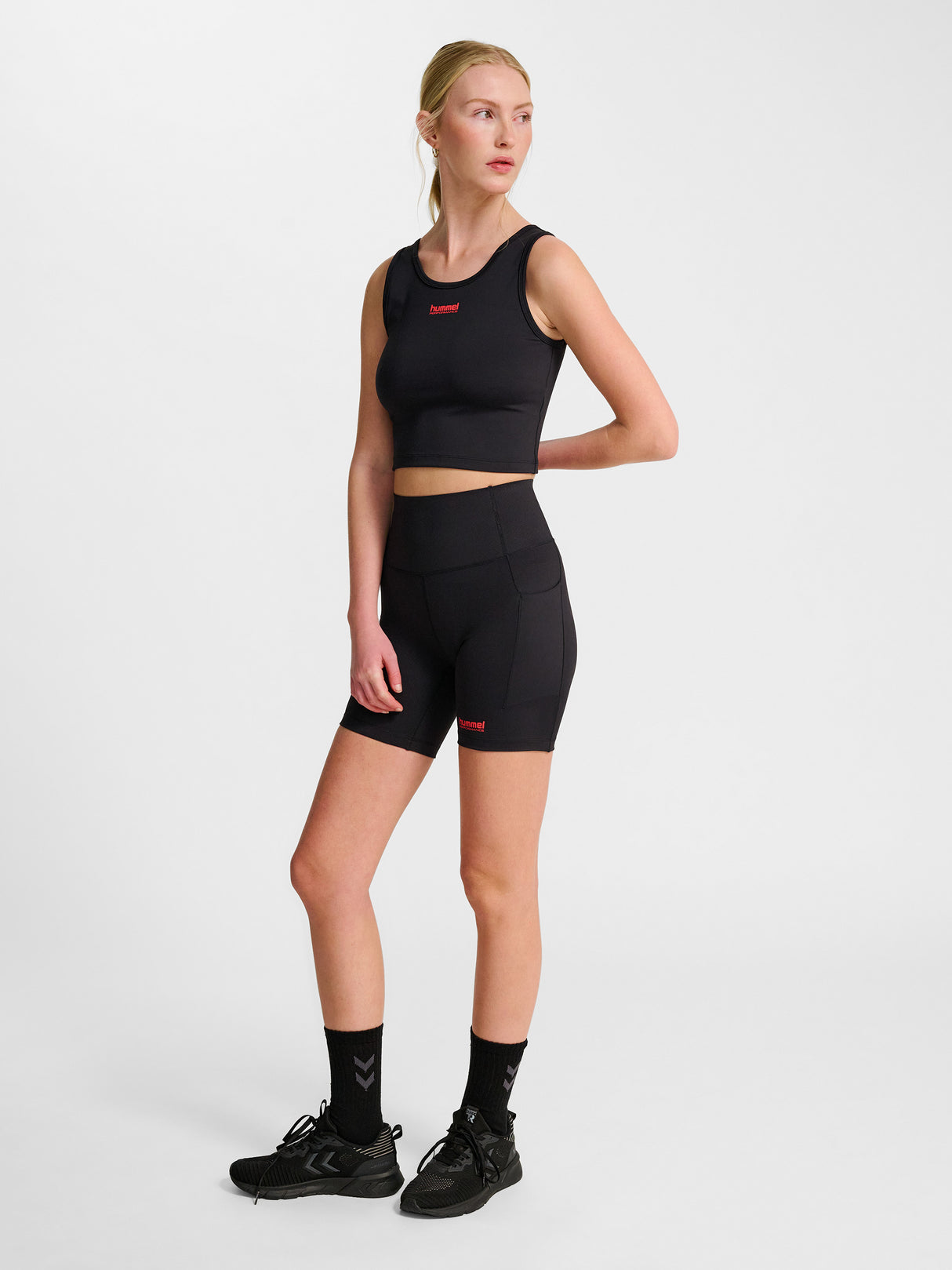 hummel Women's HIIT Intensity High Waist Shorts Tights-7