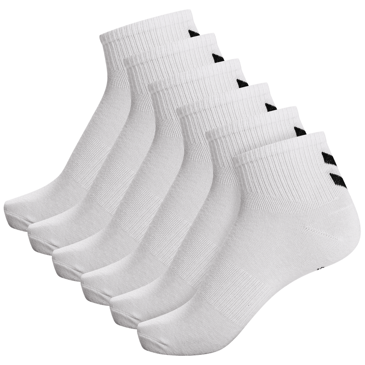 hummel Unisex Chevron 6-Pack Mid Cut Socks-1