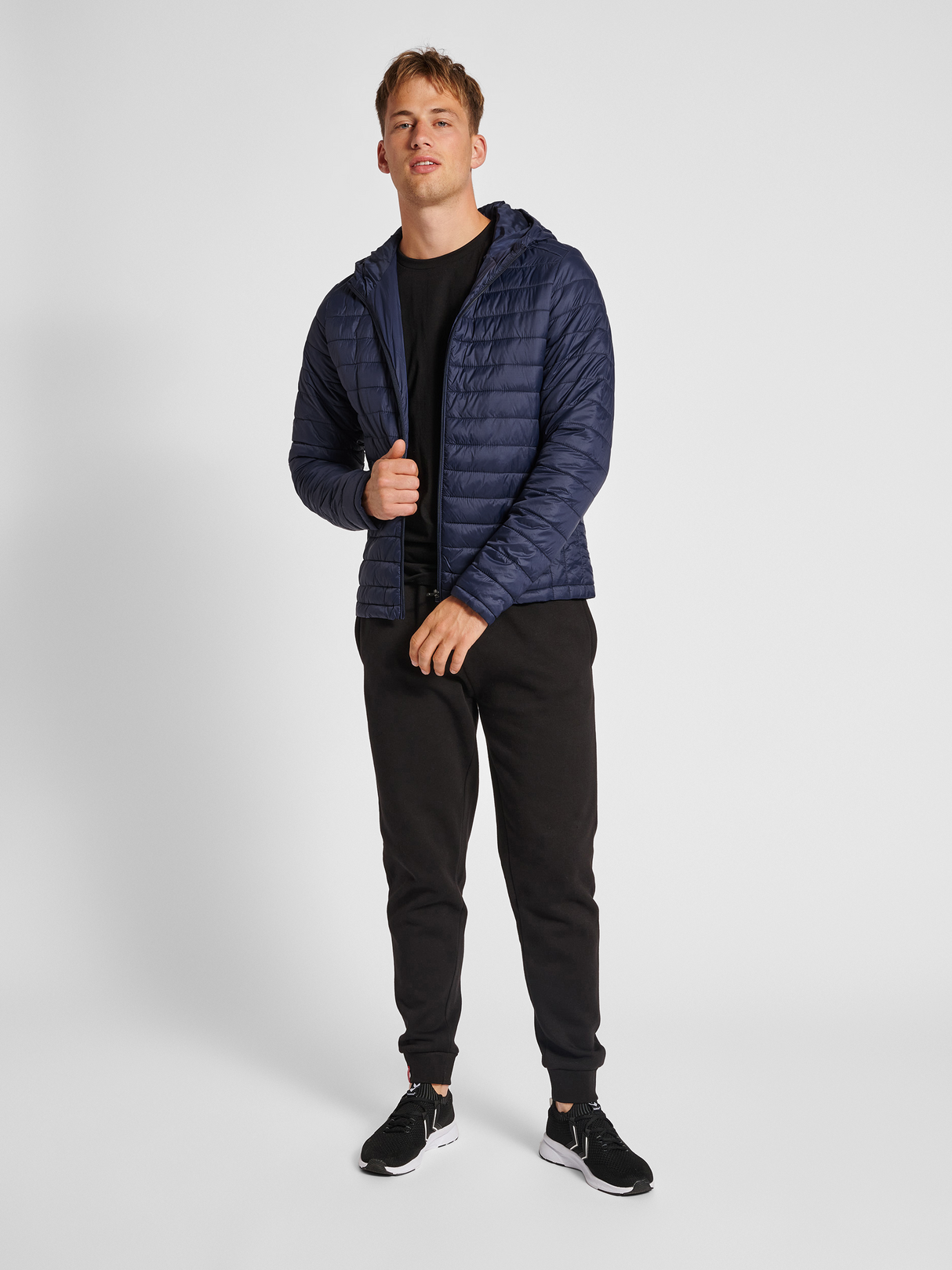 hummel Men's Red Quilted Hood Jacket-4