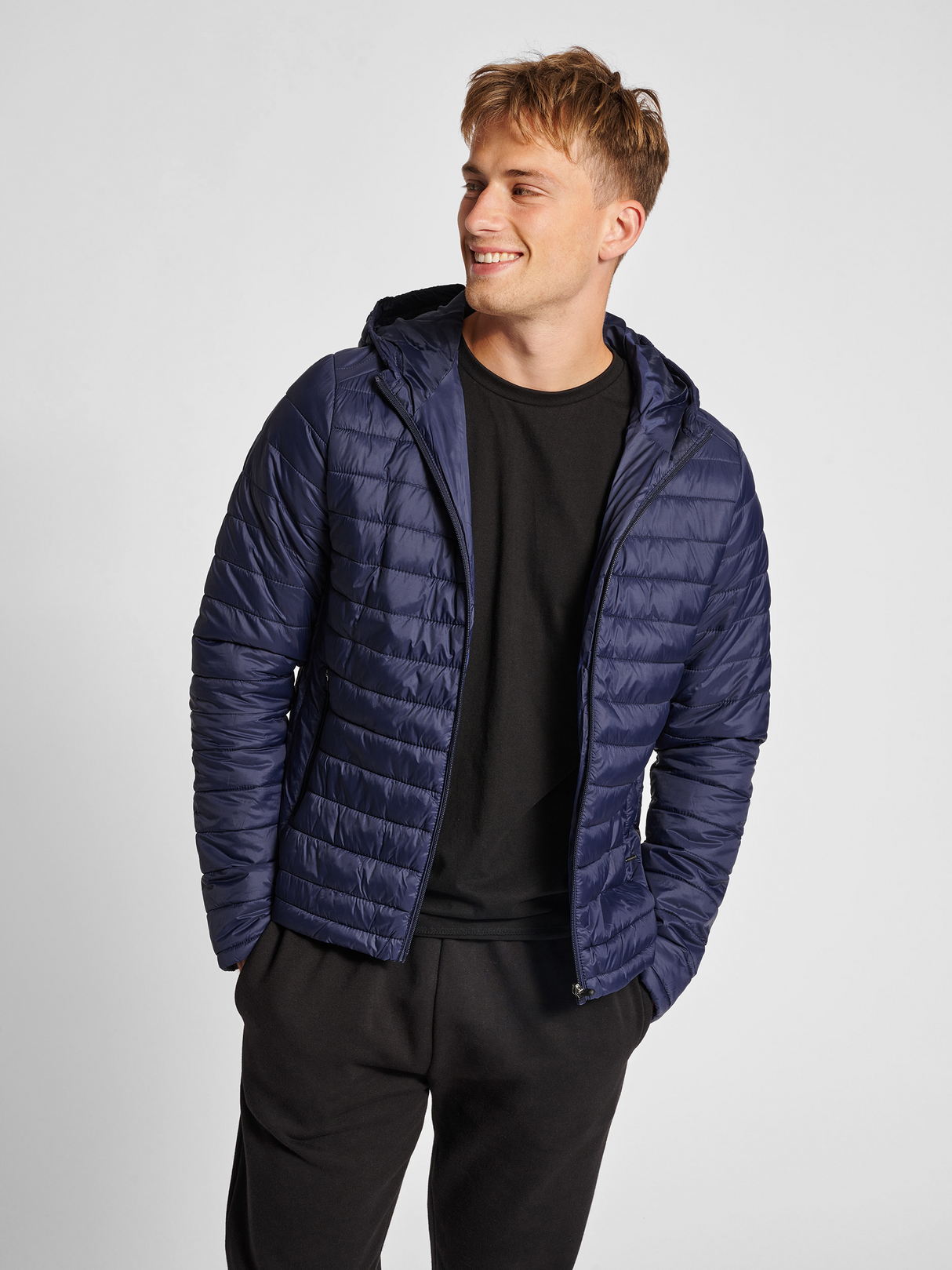 hummel Men's Red Quilted Hood Jacket-5