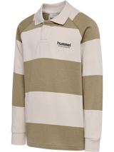 hummel Youth Loose Striped Long Sleeve Polo-1