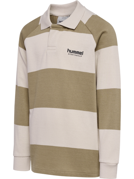hummel Youth Loose Striped Long Sleeve Polo-1