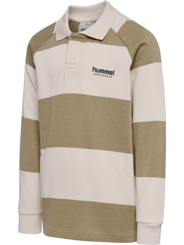 hummel Youth Loose Striped Long Sleeve Polo-1