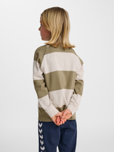 hummel Youth Loose Striped Long Sleeve Polo-4