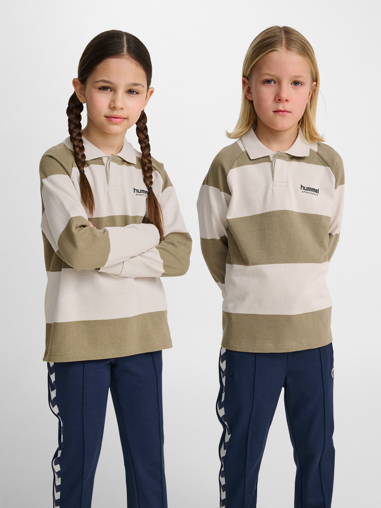 hummel Youth Loose Striped Long Sleeve Polo-5
