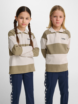 hummel Youth Loose Striped Long Sleeve Polo-5