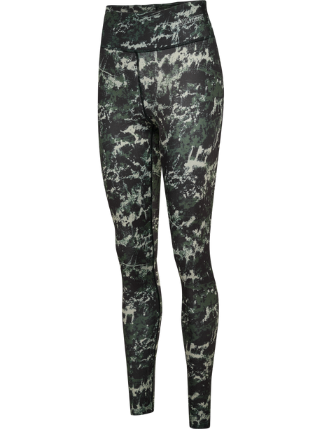 hummel Women's Training Essentials Twist AOP Mid Waist Tights-1