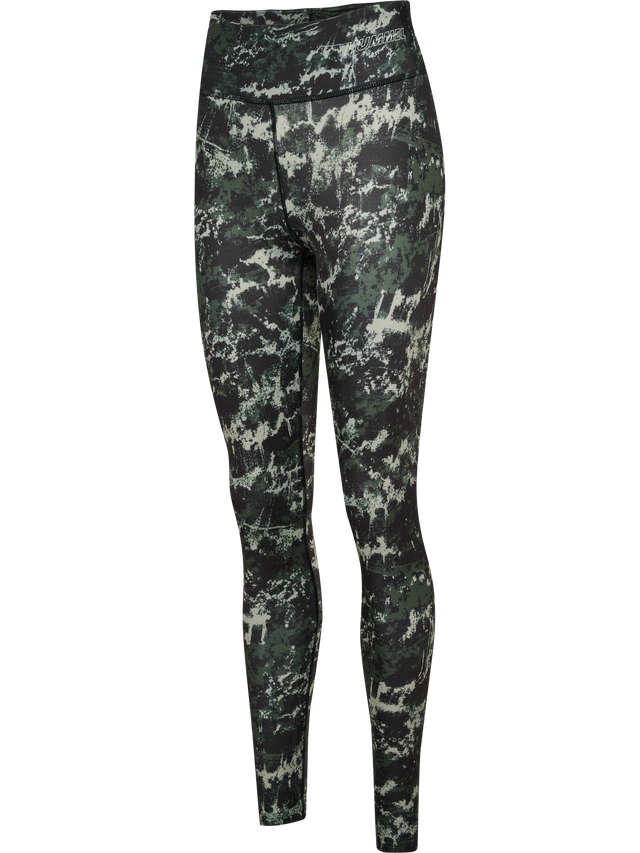 hummel Women's Training Essentials Twist AOP Mid Waist Tights-1