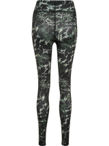 hummel Women's Training Essentials Twist AOP Mid Waist Tights-2