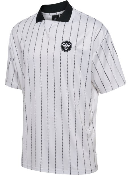 hummel Men's Chevron Pinstripe Polo Shirt-1