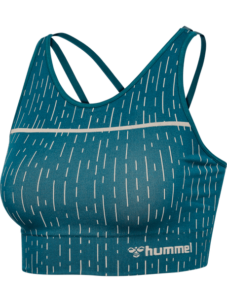 hummel Women's Mindful Training Drops Seamless Sports Bra-1