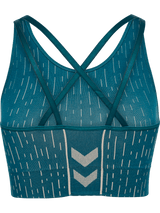 hummel Women's Mindful Training Drops Seamless Sports Bra-2