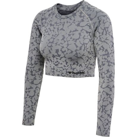 hummel Women's Mindful Training Pi Seamless Crop Long Sleeve T-Shirt-1