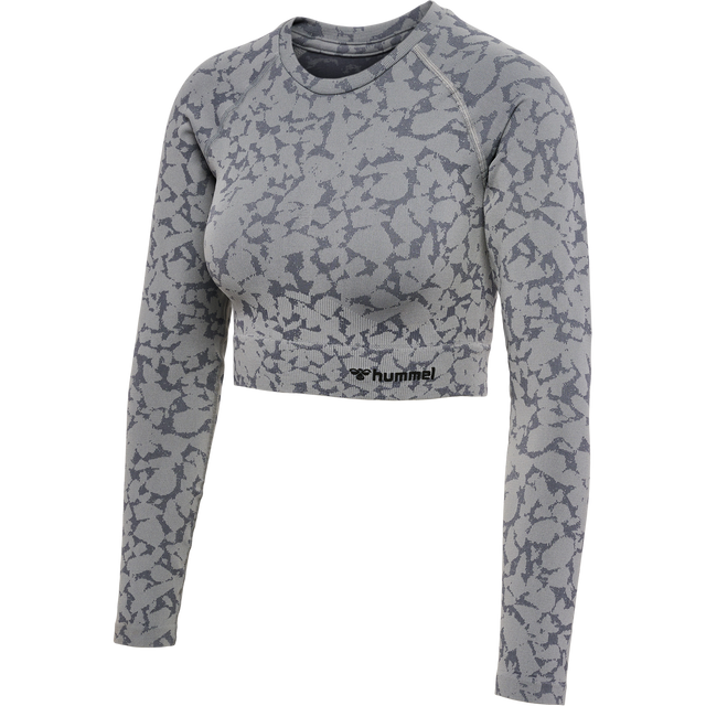 hummel Women's Mindful Training Pi Seamless Crop Long Sleeve T-Shirt-1