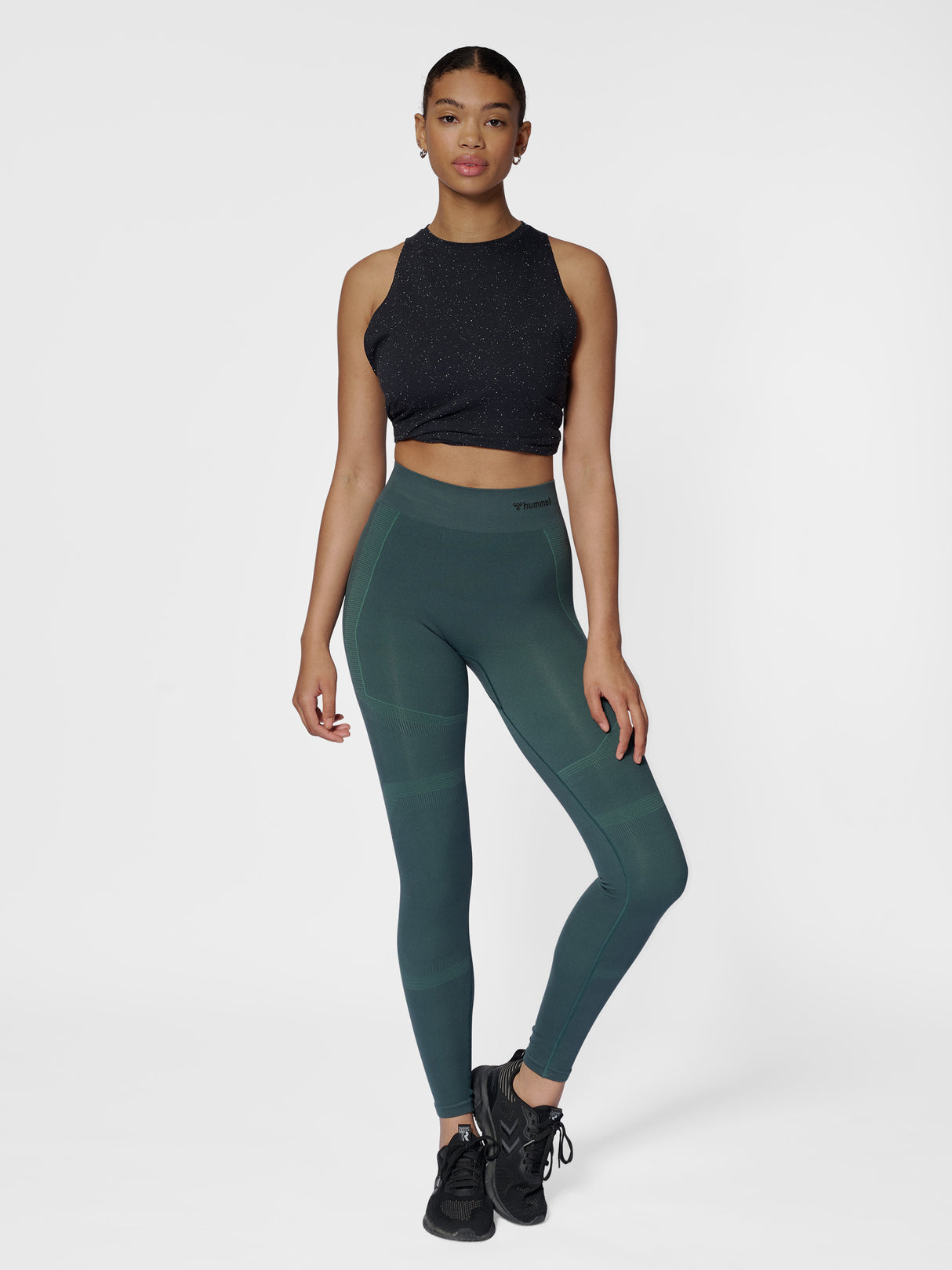 hummel Women's Mindful Training Power Seamless Mid Waist Tights-7