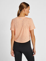 hummel Women's Mindful Training Iris Burnout Crop T-Shirt-6