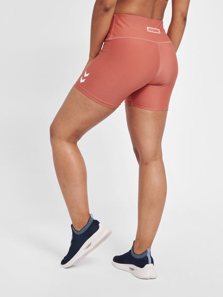 hummel Women's Training Essentials Tola High Waist Shorts-2