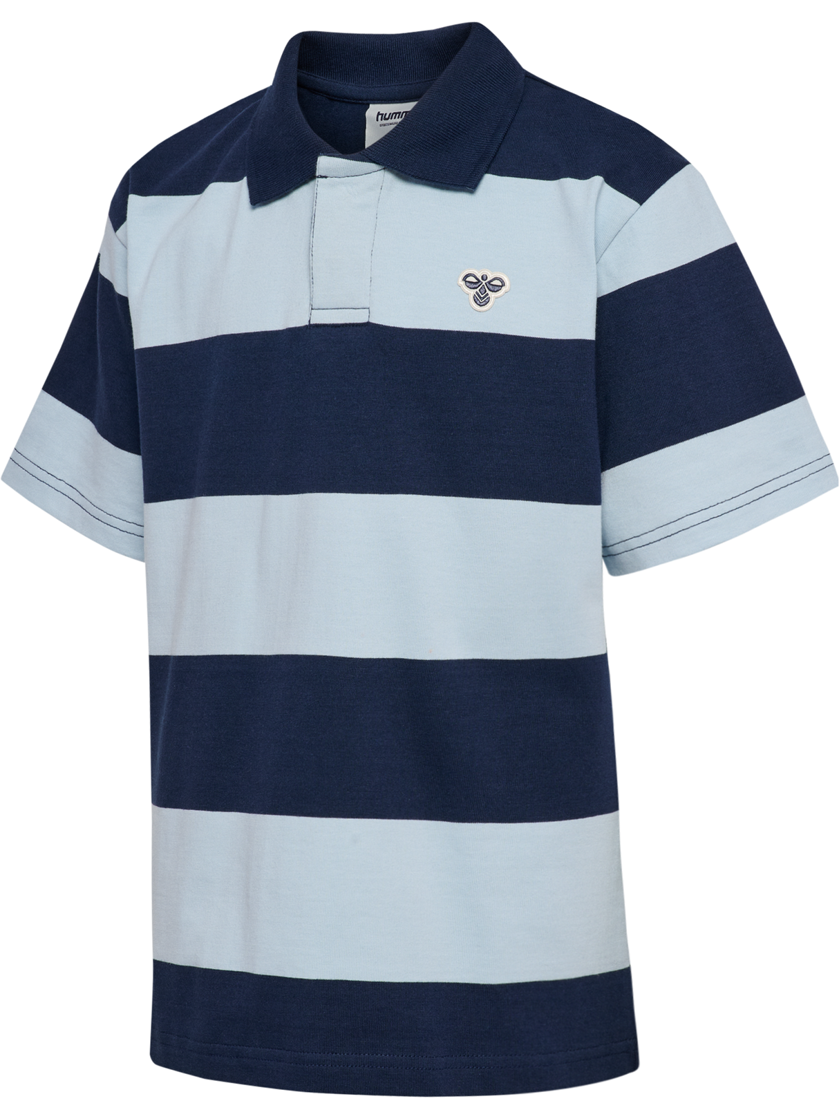 hummel Youth Loose Striped Short Sleeve Polo Bee-1