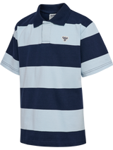 hummel Youth Loose Striped Short Sleeve Polo Bee-1