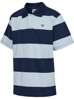 hummel Youth Loose Striped Short Sleeve Polo Bee-1