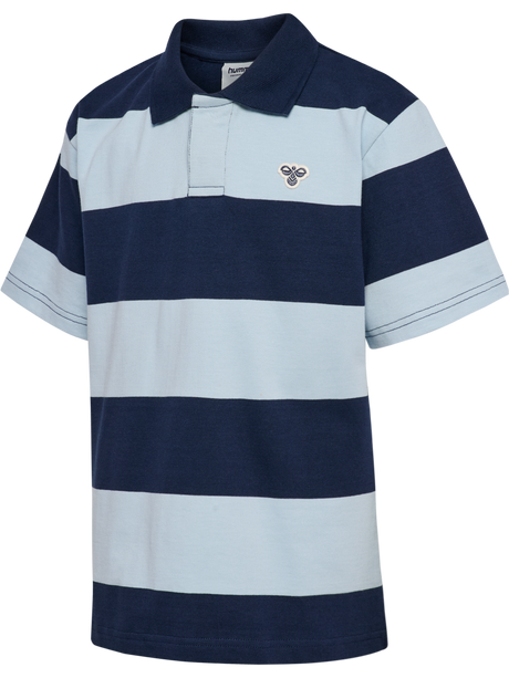 hummel Youth Loose Striped Short Sleeve Polo Bee-1