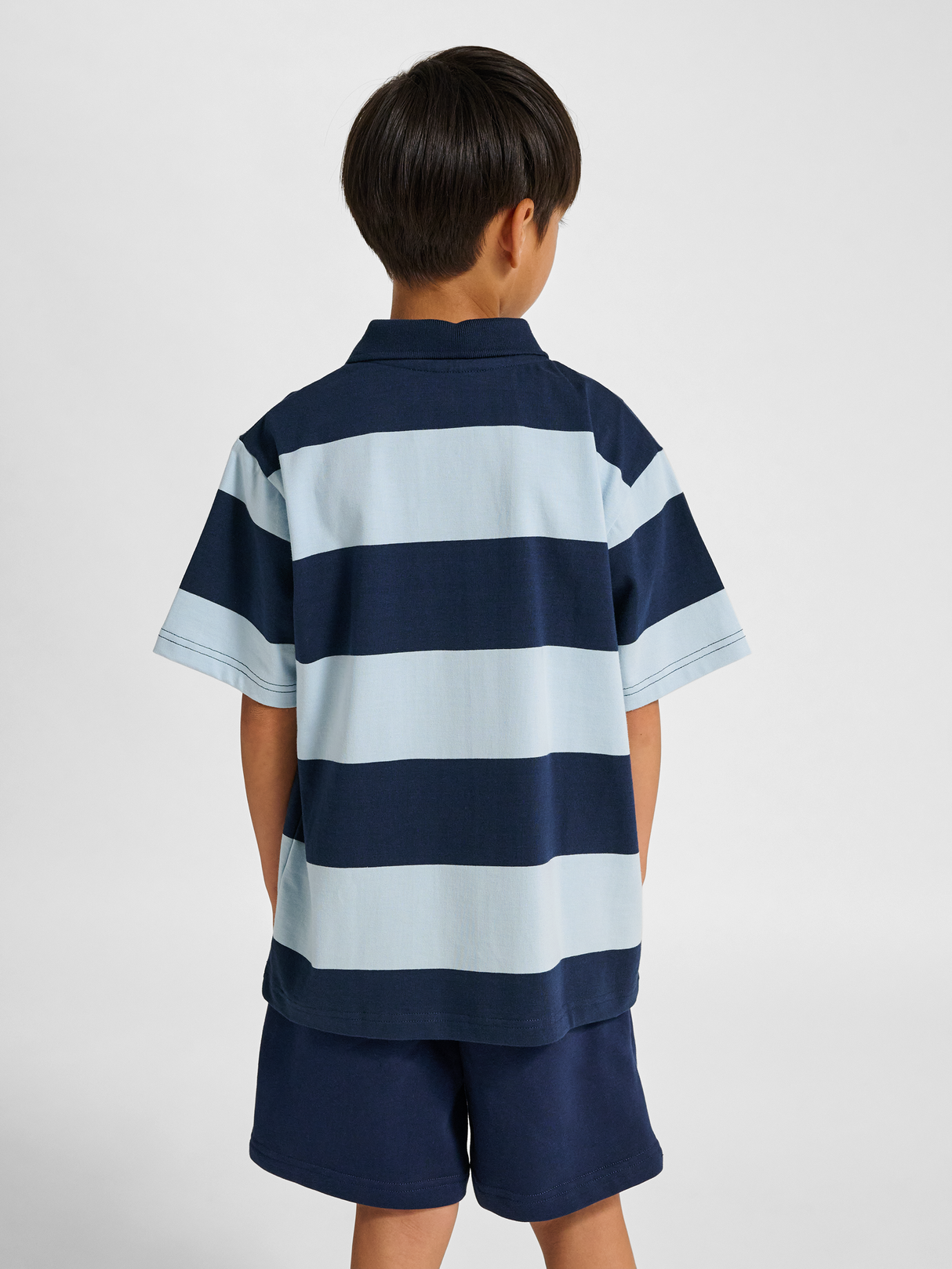 hummel Youth Loose Striped Short Sleeve Polo Bee-4