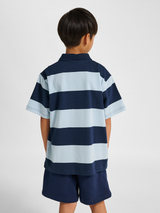 hummel Youth Loose Striped Short Sleeve Polo Bee-4