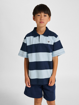 hummel Youth Loose Striped Short Sleeve Polo Bee-5