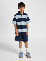 hummel Youth Loose Striped Short Sleeve Polo Bee-6