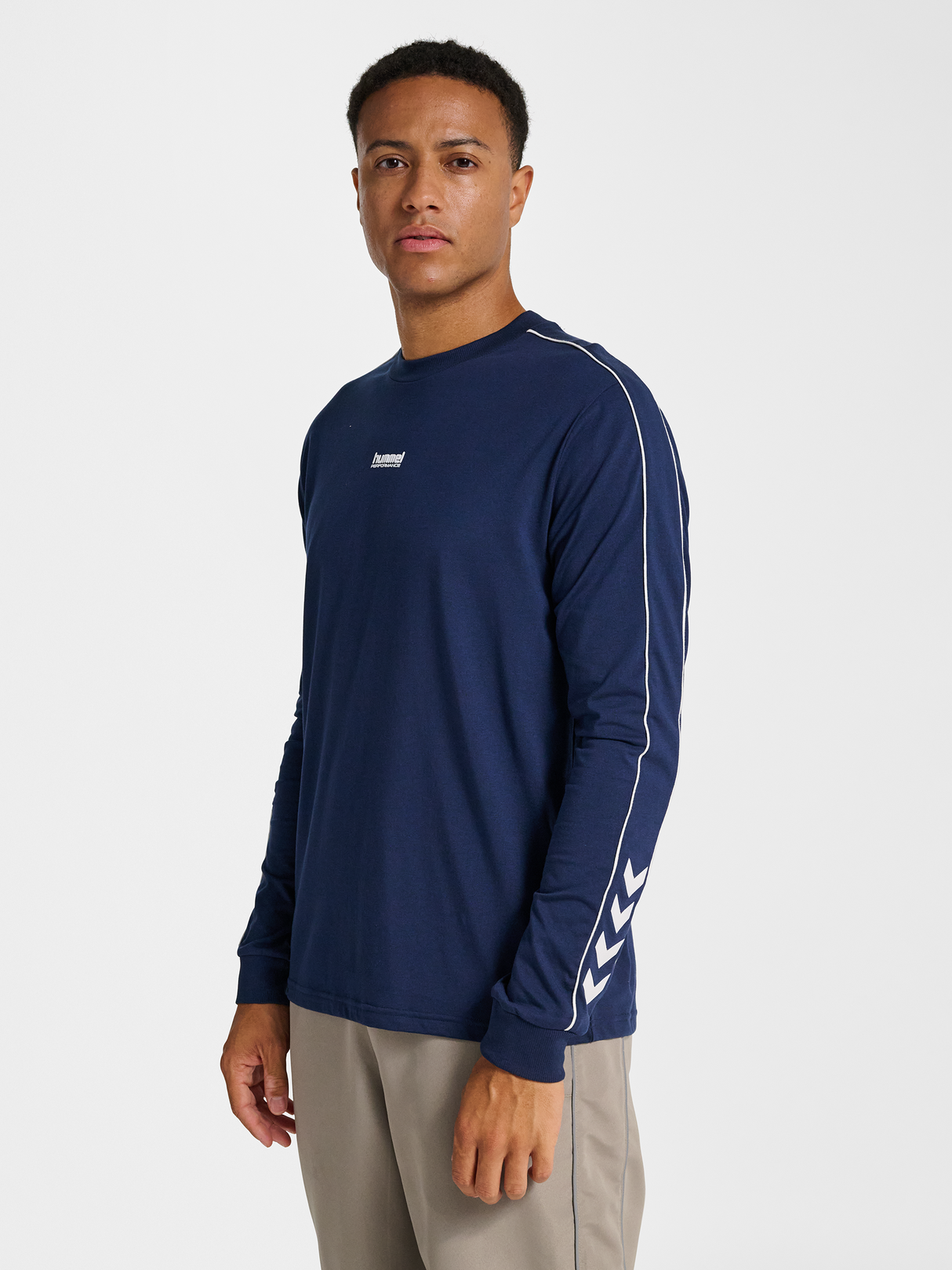 hummel Men's Pulse Piping Long Sleeve T-Shirt-6