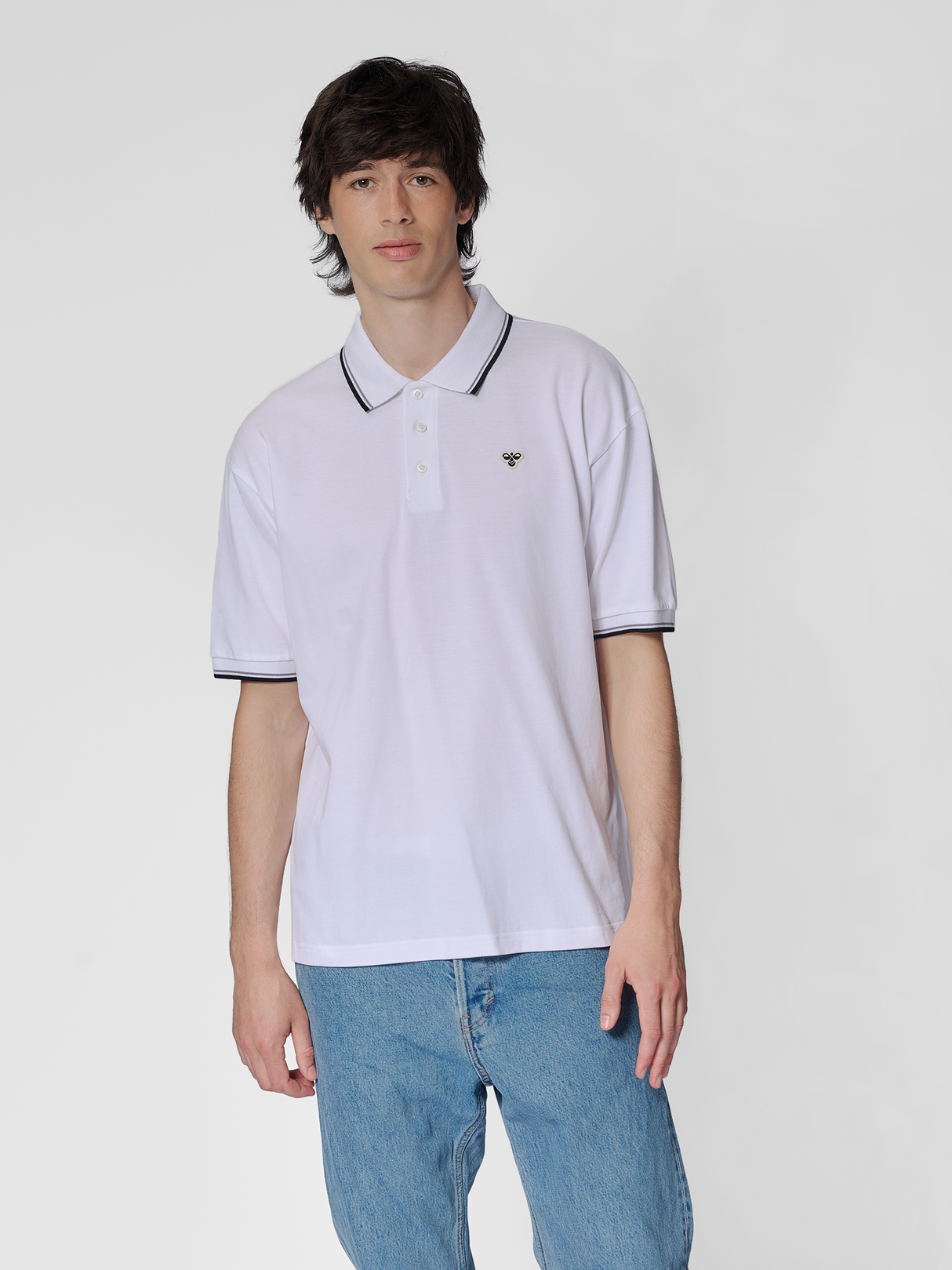 hummel Unisex Loose Polo Shirt Short Sleeve Bee-5
