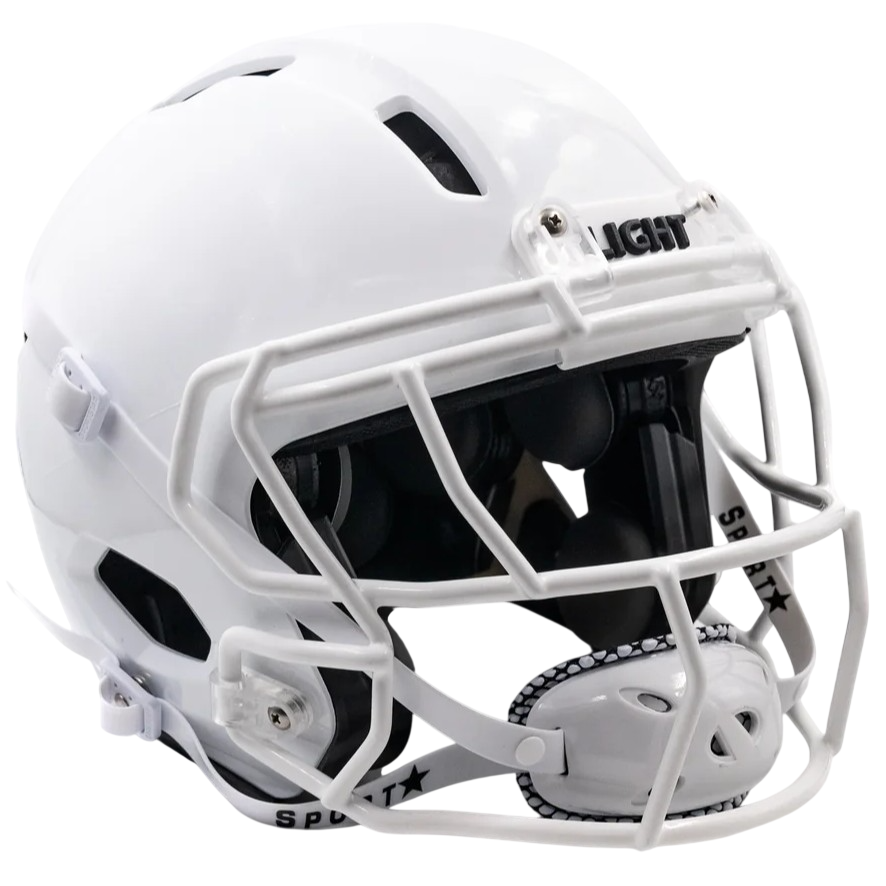 Light Helmets Youth Apache Lightning Football Helmet with Attached Facemask-1